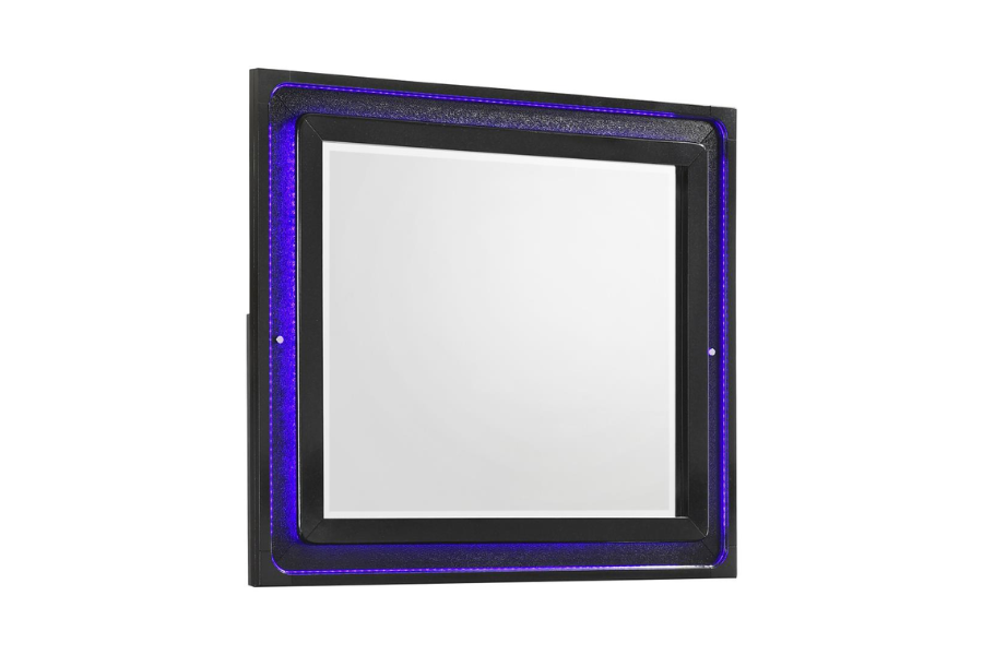 Juego de dormitorio Penélope de 4 piezas tamaño Queen Midnight Star 223571Q-S4