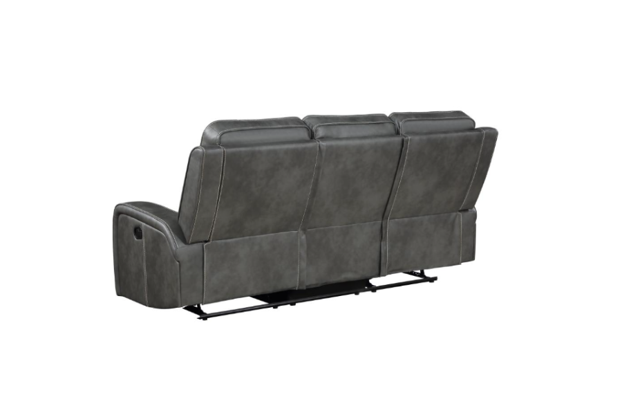 Raelynn Upholstered Track Arm Motion Sofa Grey 603191