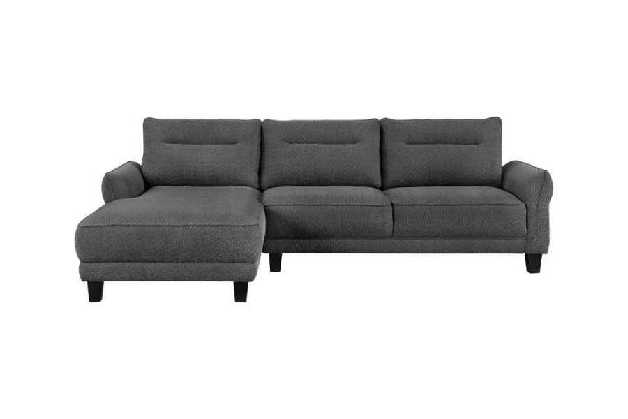 Caspian Upholstered Curved Arm Chaise Sectional Sofa 509540