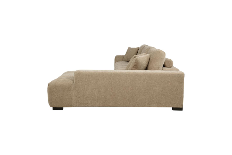 Octavia Upholstered Sectional Chaise Sofa Camel 509961