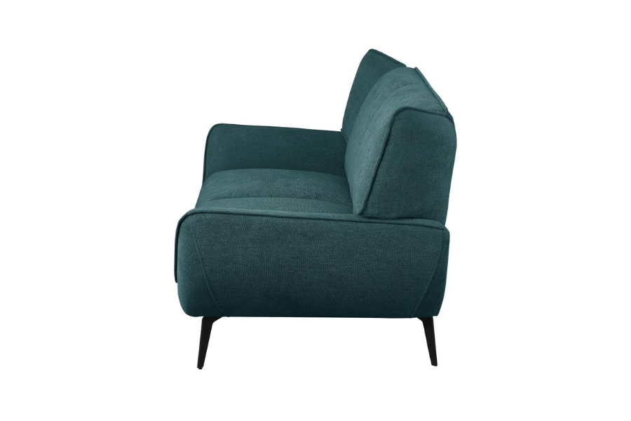 Acton Upholstered Flared Arm Loveseat Teal Blue 511162