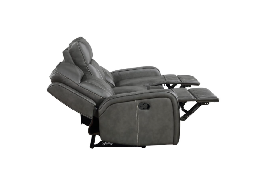 Raelynn Upholstered Track Arm Motion Sofa Grey 603191