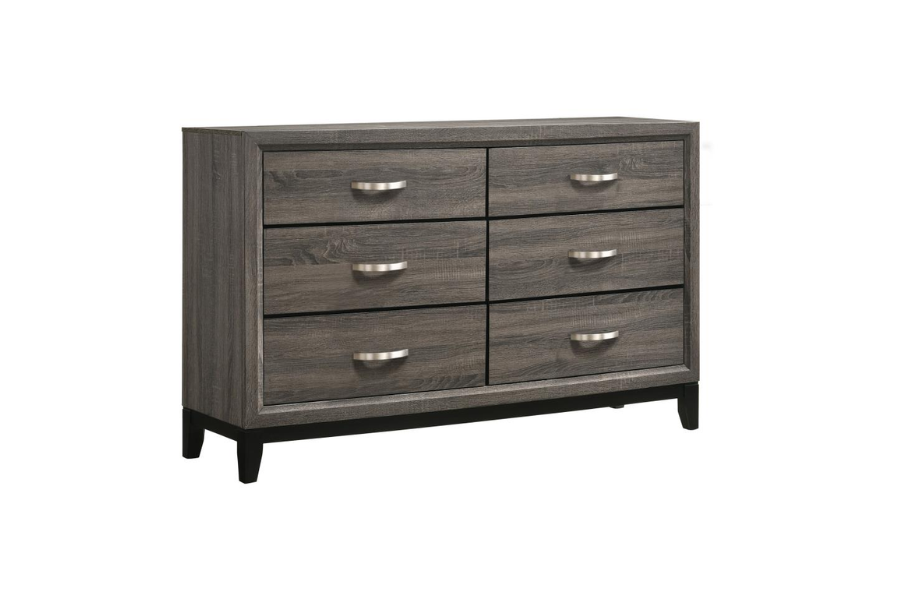 Juego de dormitorio Watson Queen de 5 piezas en roble gris 212421Q-S5