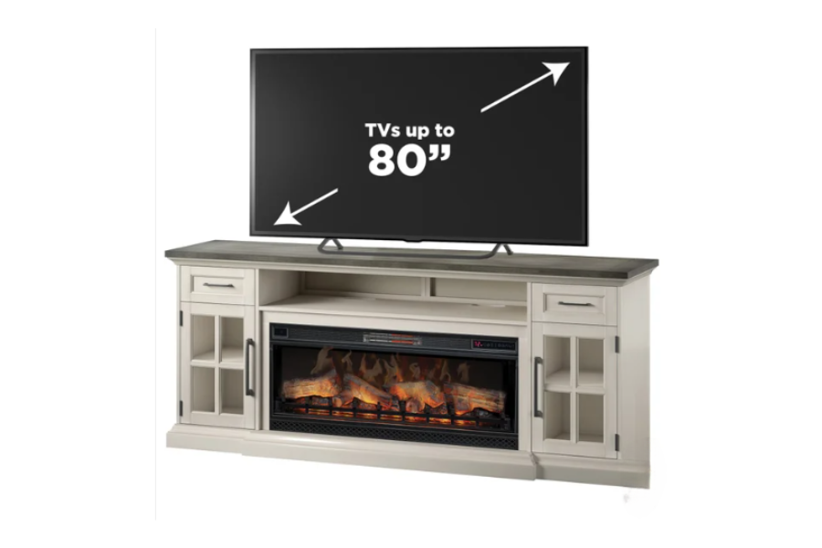 Tresanti Sloane TV Console with Classic Flame Electric Fireplace