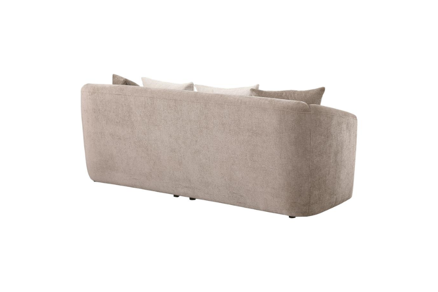Townsend Chenille Upholstered Rolled Arm Sofa Latte 504754 Comming Soon