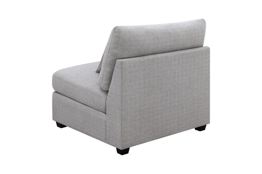 Cambria Upholstered Armless Chair Grey 551511