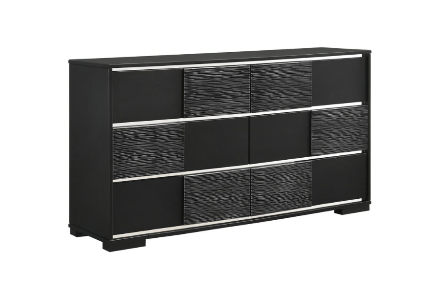 Juego de dormitorio Queen de 4 piezas Blacktoft, color negro 207101Q-S4