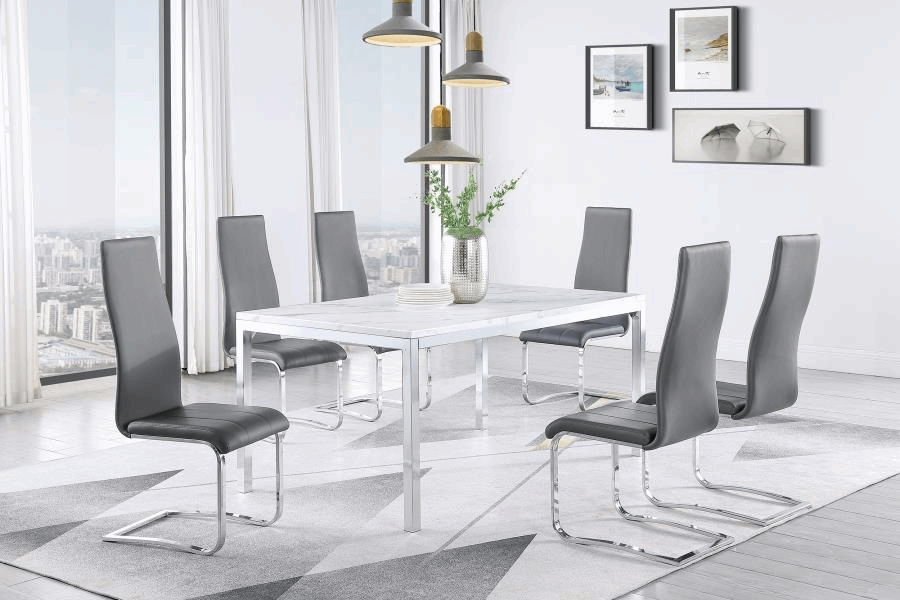 Montclair Upholstered Dining Side Chair Grey (Set of 4) 100515GRY