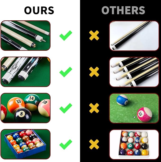 Billiard Accessories Kit for Pool Table