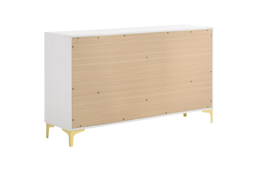 Juego de dormitorio Kendall de 4 piezas en color blanco con cama tamaño king 224401KE-S4