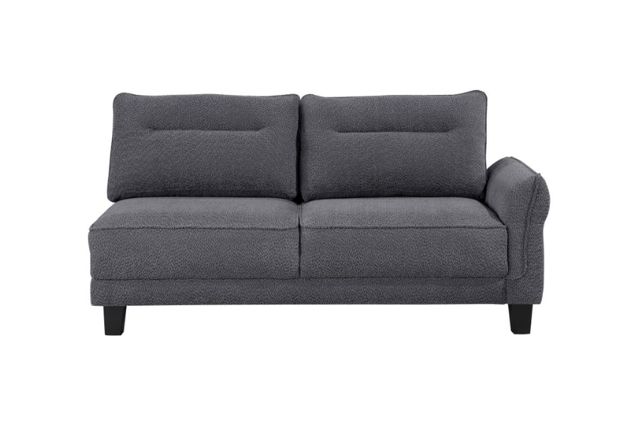 Caspian Upholstered Curved Arm Chaise Sectional Sofa 509540