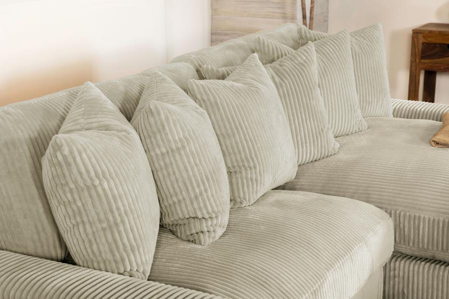 Blaine Upholstered Reversible Chaise Sectional Sofa Sand 509899