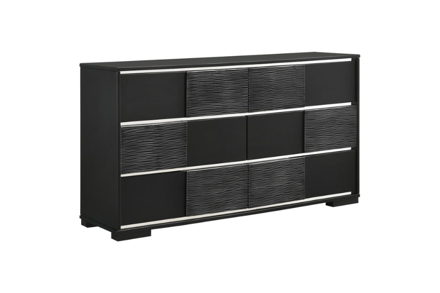 Juego de dormitorio de 5 piezas Eastern King de Blacktoft, color negro 207101KE-S5