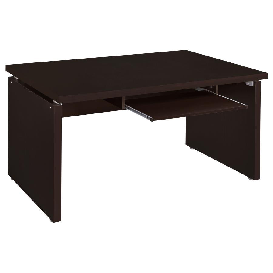 Escritorio para computadora en forma de L de madera de ingeniería Skylar, color capuchino 800891L
