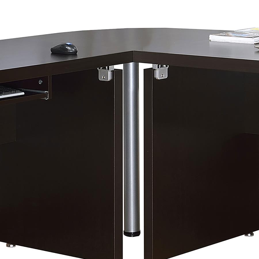 Escritorio para computadora en forma de L de madera de ingeniería Skylar, color capuchino 800891L