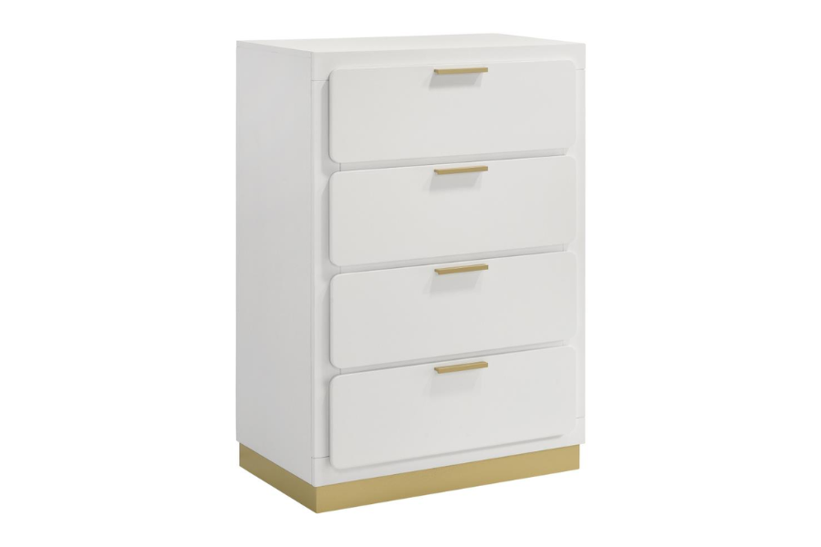 Juego de dormitorio Queen de 5 piezas Caraway blanco 224771Q-S5
