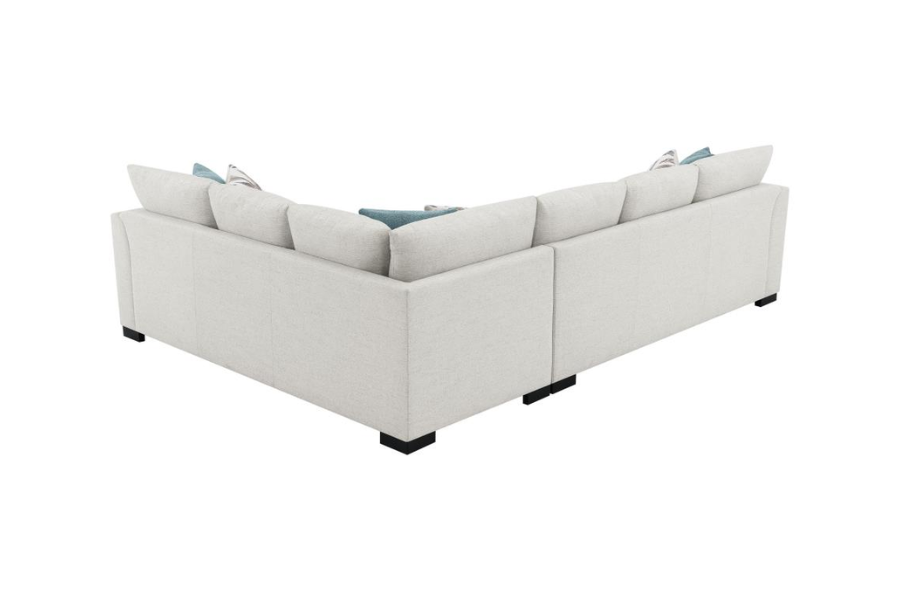 Ashford Chenille Upholstered Sleeper Sectional Sofa Greige 500818