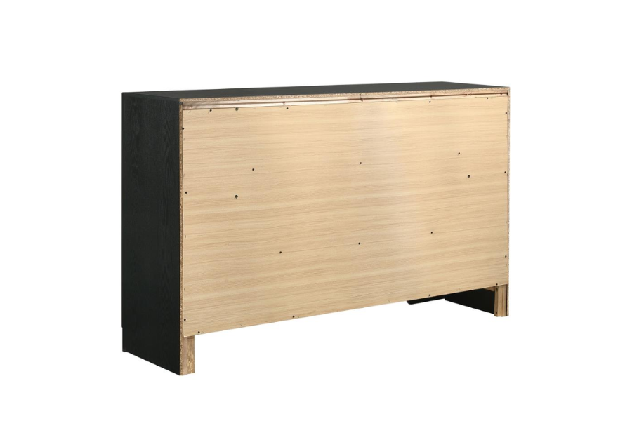 Juego de dormitorio de 4 piezas Miranda Twin en color negro 206361T-S4