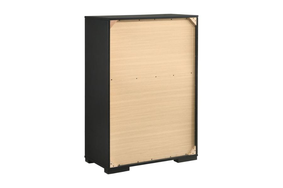 Juego de dormitorio de 5 piezas Eastern King de Blacktoft, color negro 207101KE-S5