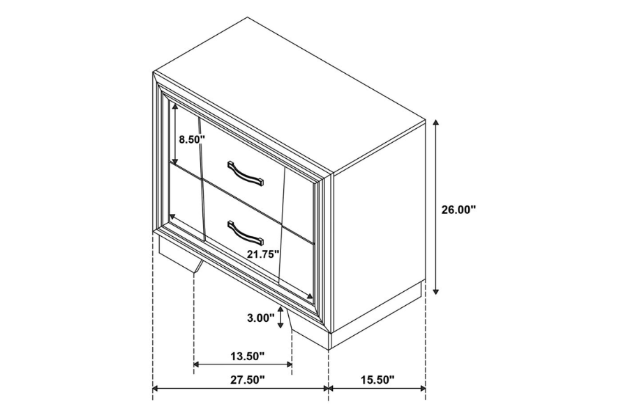 Juego de dormitorio Janine Eastern King de 4 piezas en gris 223551KE-S4 Próximamente