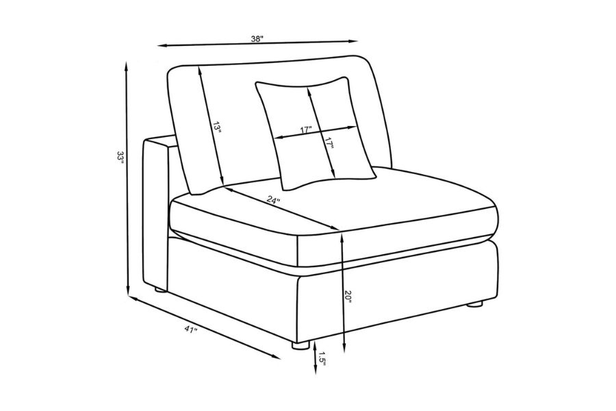 Serene 6-piece Upholstered Modular Sectional Sofa Beige 551321-SET