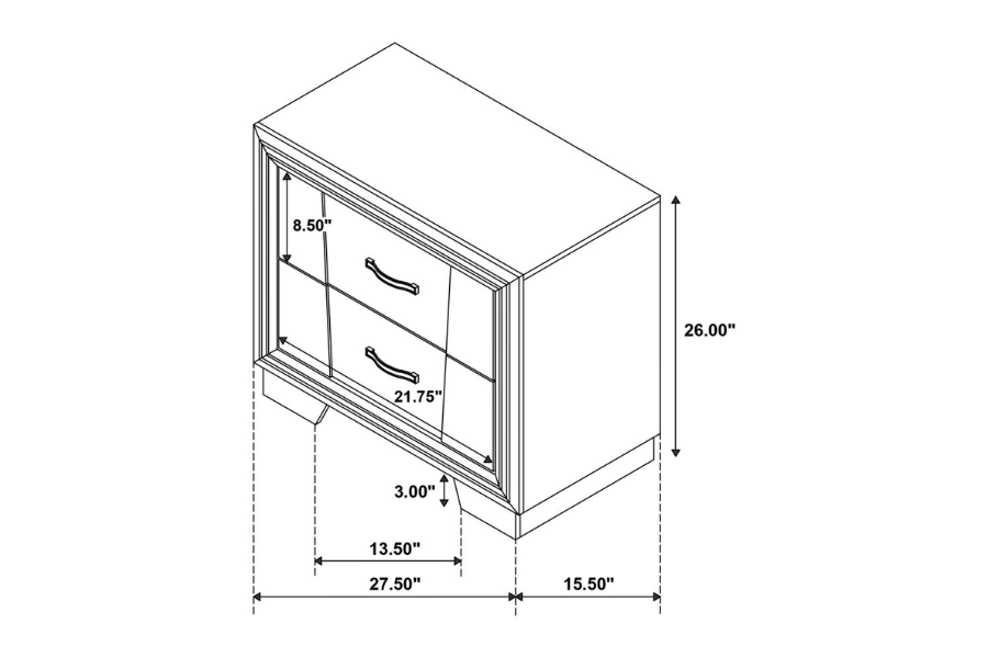 Juego de dormitorio Janine Eastern King de 4 piezas en gris 223551KE-S4 Próximamente