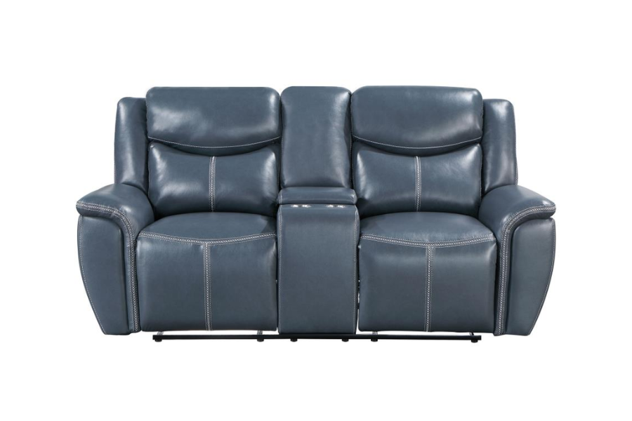 Conjunto de sofá reclinable tapizado de 2 piezas Sloane azul 610271-S2