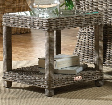 Mesa auxiliar Exuma con cristal