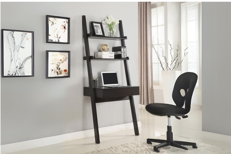 Escritorio con escalera y dos estantes Colella Cappuccino 801373