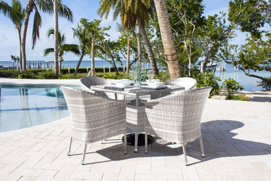 Santorini 5 PC Dining Set SKU: 895-1130-WW-5DA - Venini Furniture