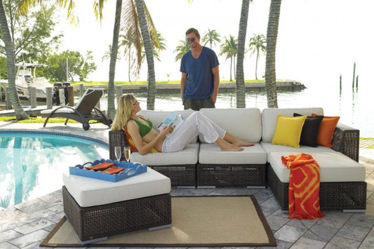 Atlantis 5 PC Sectional Set Deep Seating Group - Venini Furniture