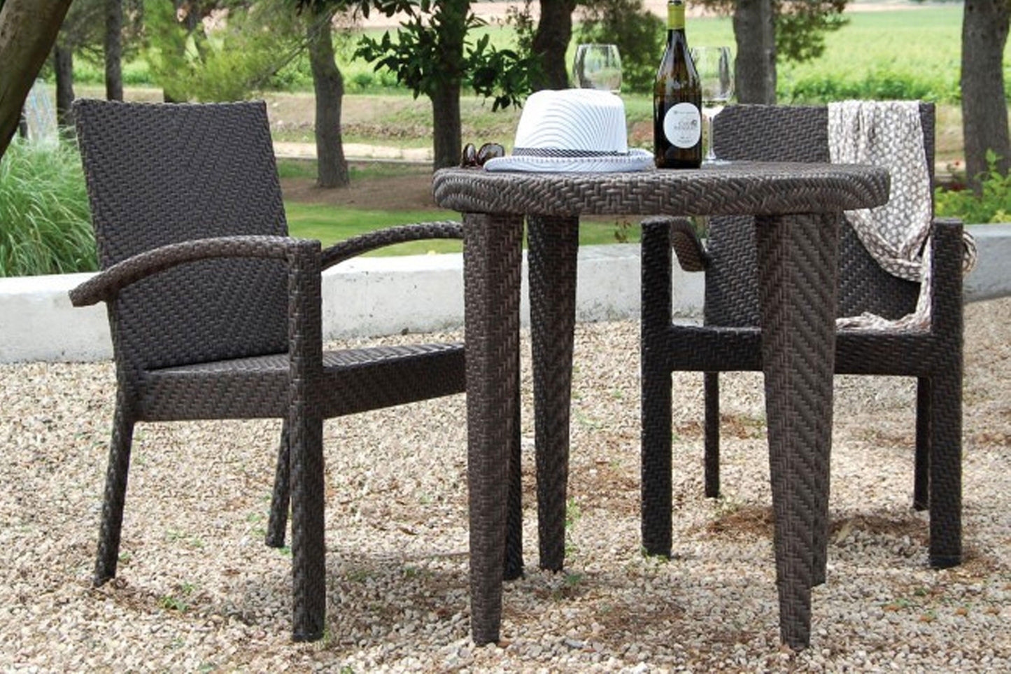 Atlantis 3 PC Armchair Dining Bistro Group SKU: 903-3305-JBP-3DA - Venini Furniture