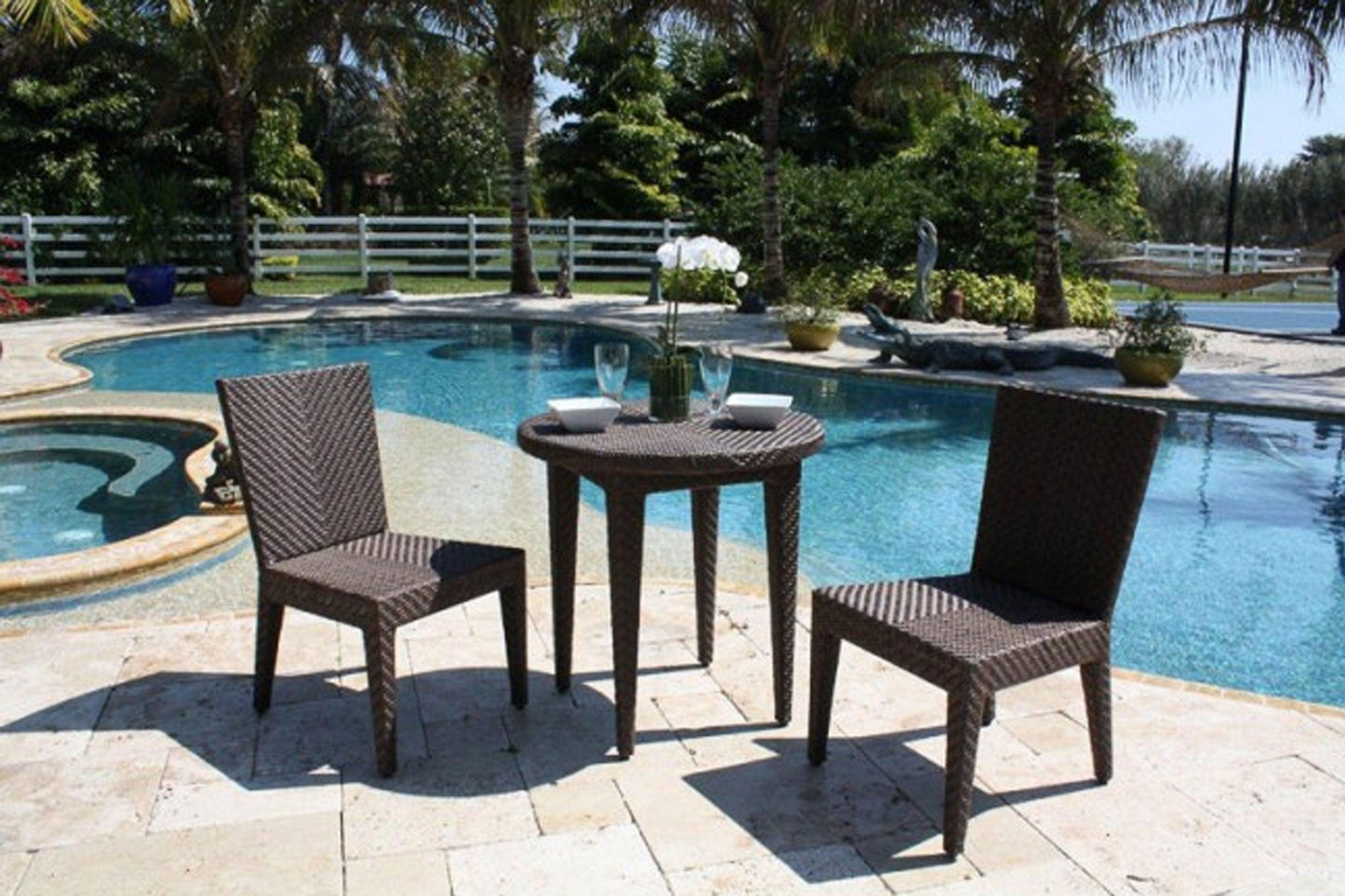 Atlantis 3 PC Sidechair Dining Bistro Group SKU: 903-3305-JBP-3DS - Venini Furniture