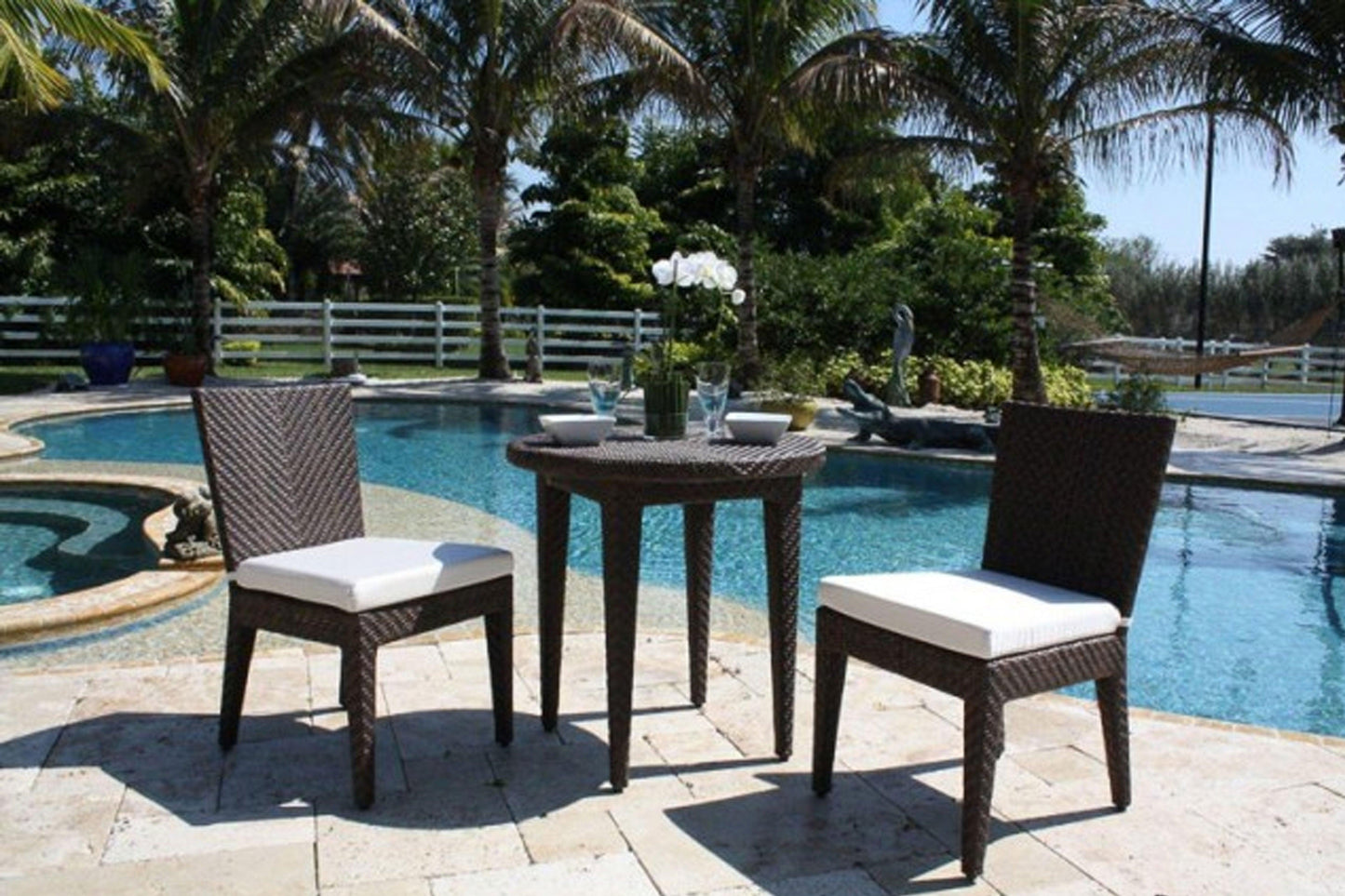Atlantis 3 PC Sidechair Dining Bistro Group SKU: 903-3305-JBP-3DS - Venini Furniture
