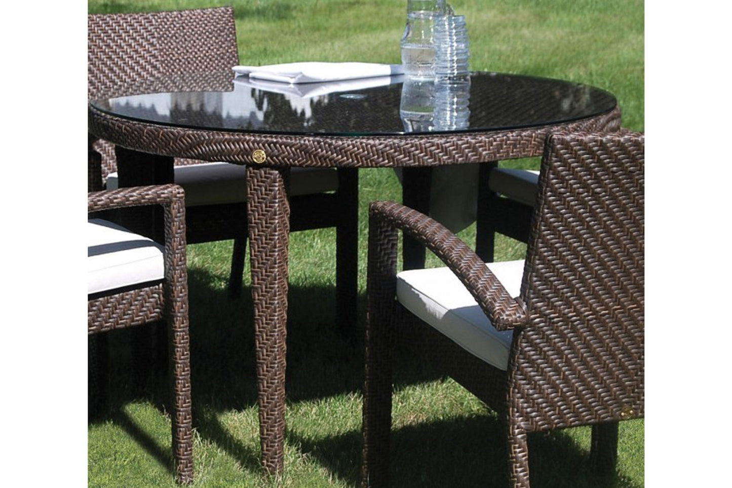 Atlantis Patio Woven Round 47" Table SKU: 903-3303-JBP - Venini Furniture