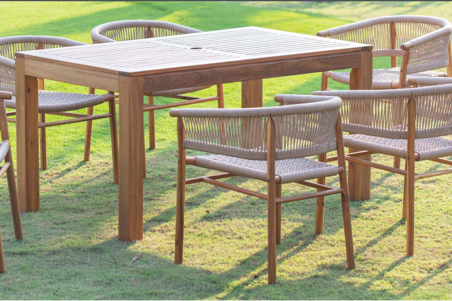 Corsica 7 PC Dining Set SKU: PJO-3401-ACA-7DA - Venini Furniture