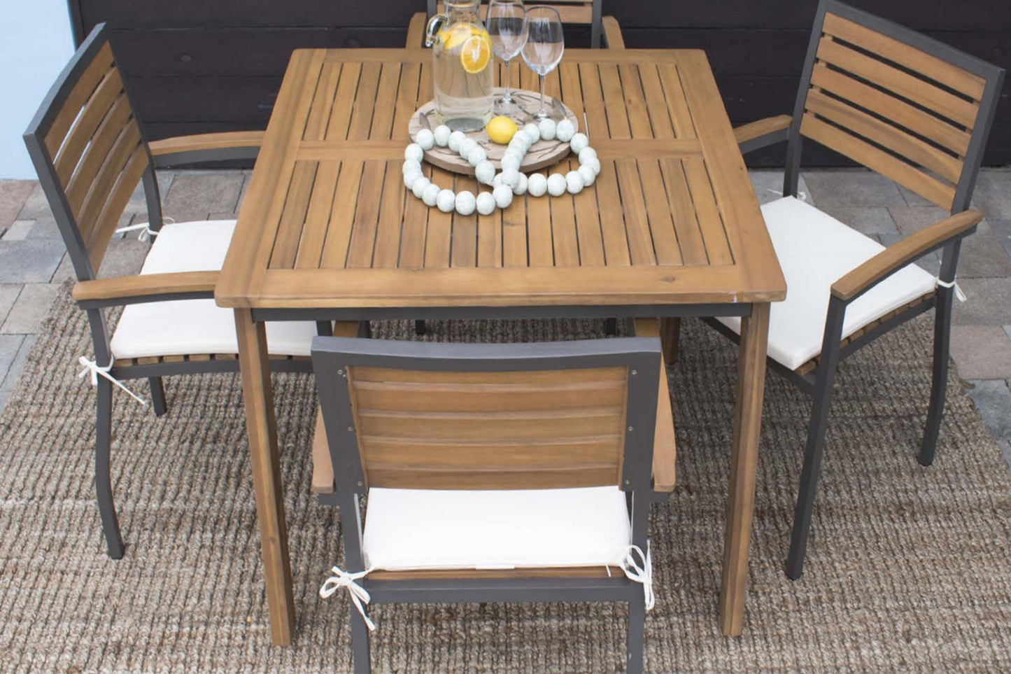 Boca Grande Square Dining Table SKU: PJO-3201-GRY-SQ - Venini Furniture