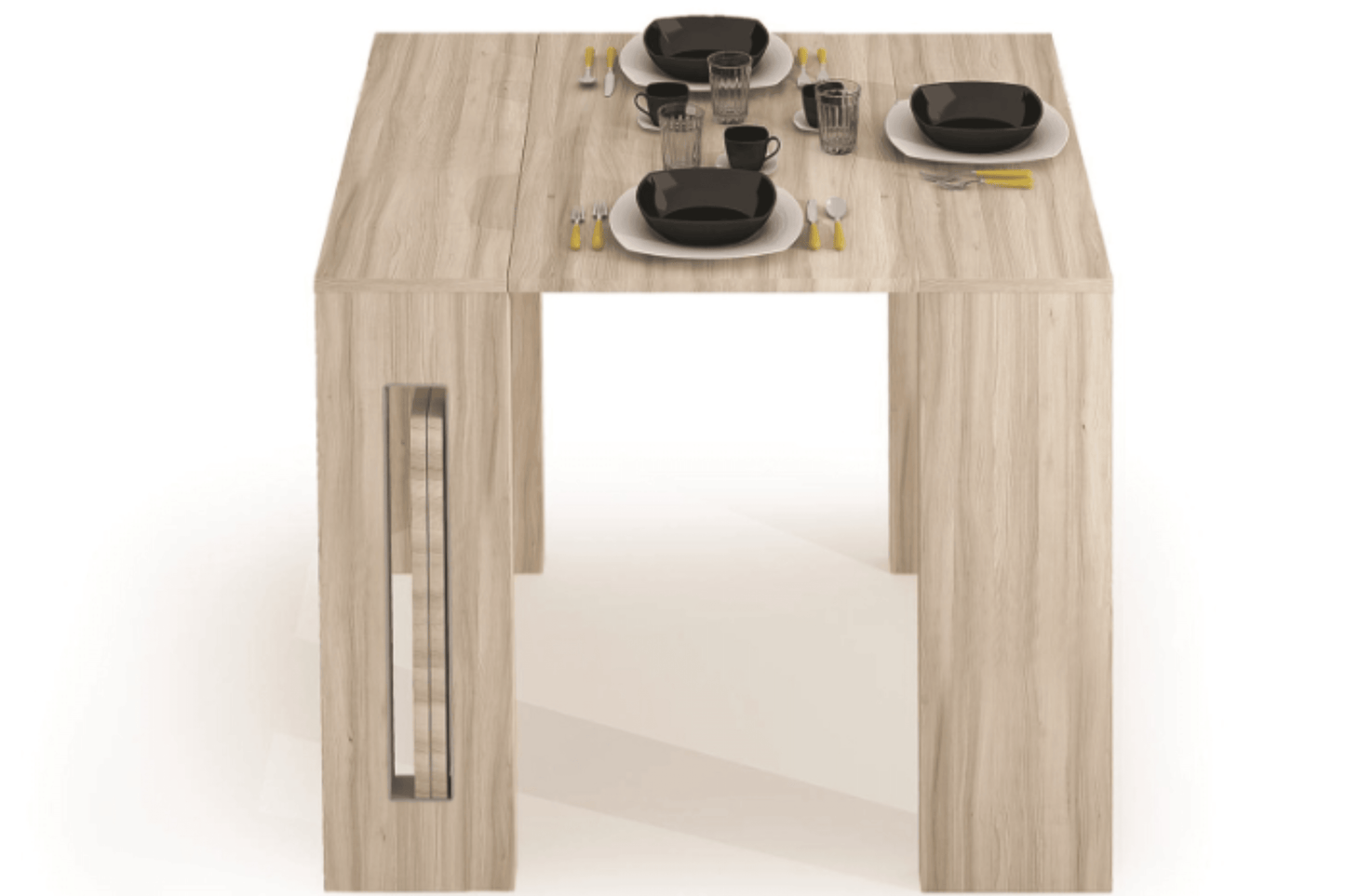 Ferrara Expandable Console Table Light Oak Model TC-540B-LO - Venini Furniture