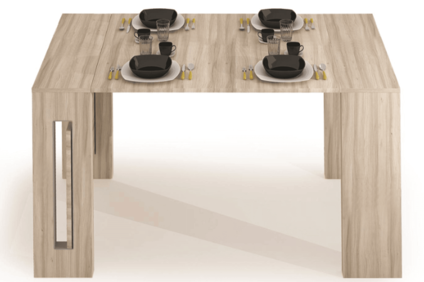 Ferrara Expandable Console Table Light Oak Model TC-540B-LO - Venini Furniture
