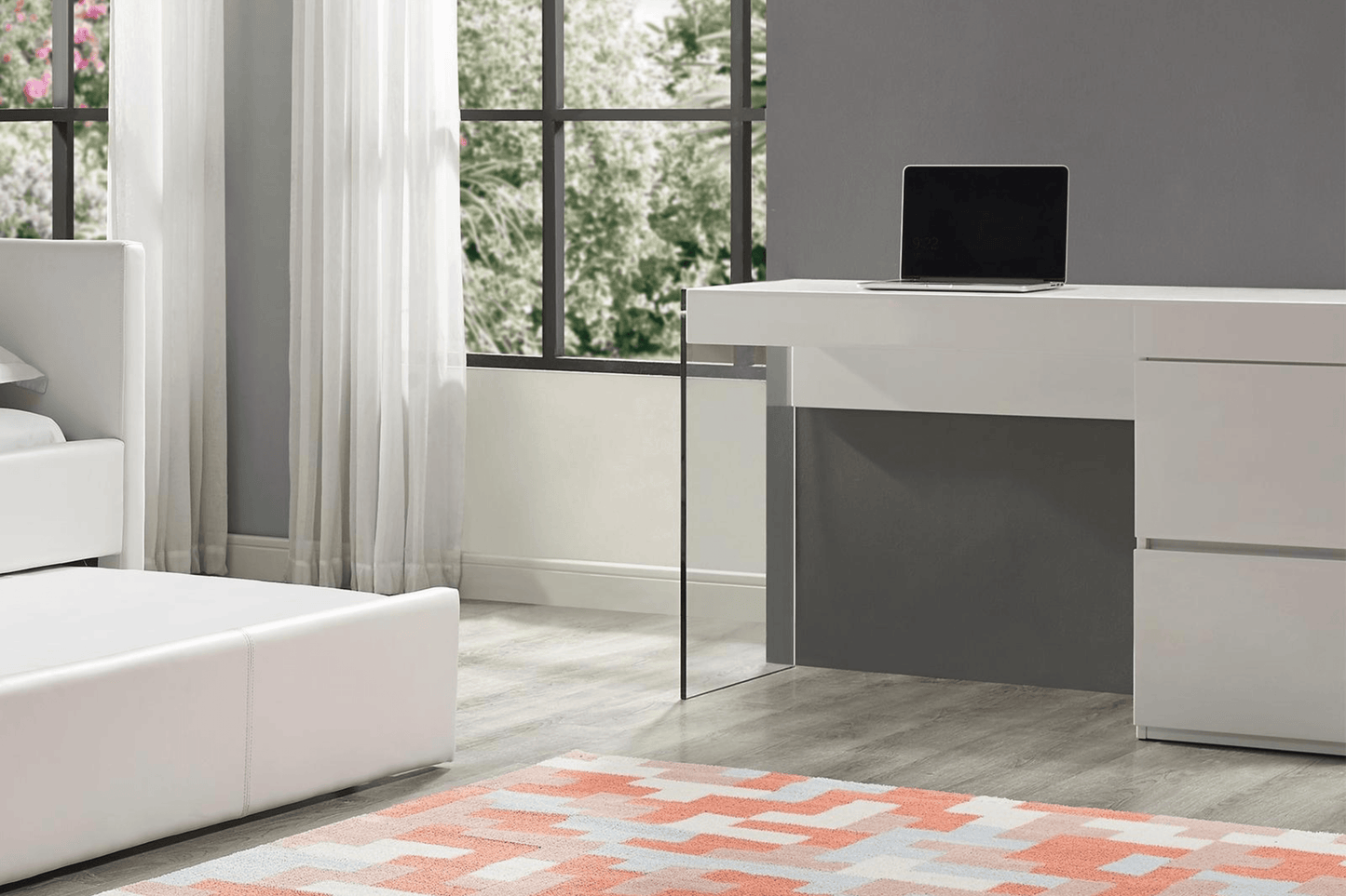 IL Vetro Vanity White Model CB-111-W-VANITY - Venini Furniture