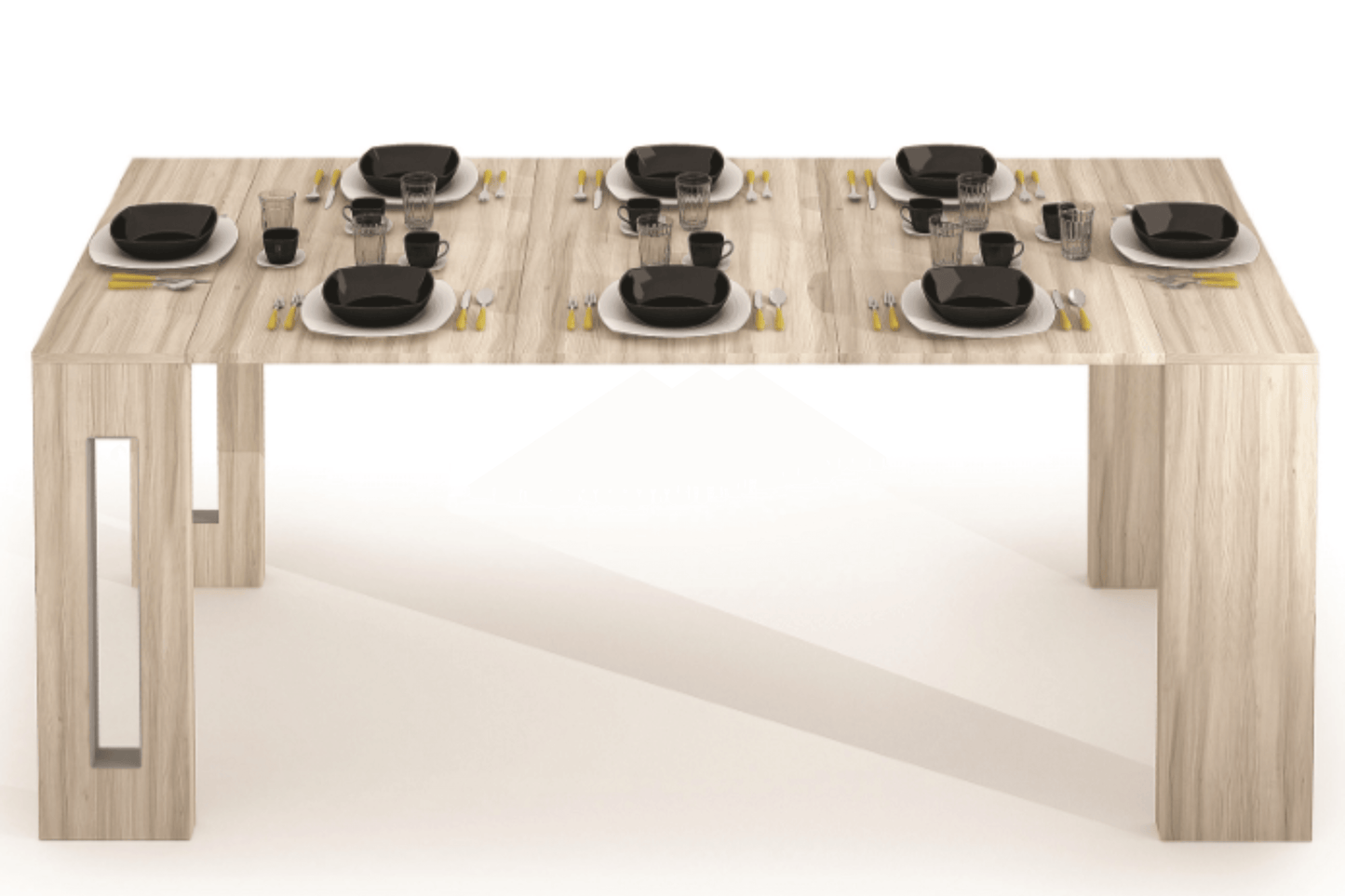Ferrara Expandable Console Table Light Oak Model TC-540B-LO - Venini Furniture