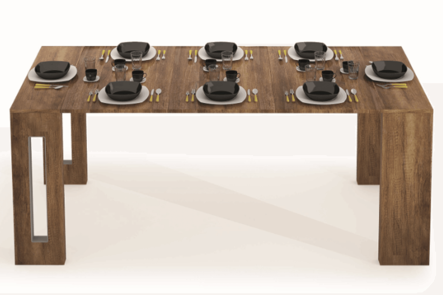 Siena Expandable Console Table Dark Oak Model TC-540B-DO - Venini Furniture