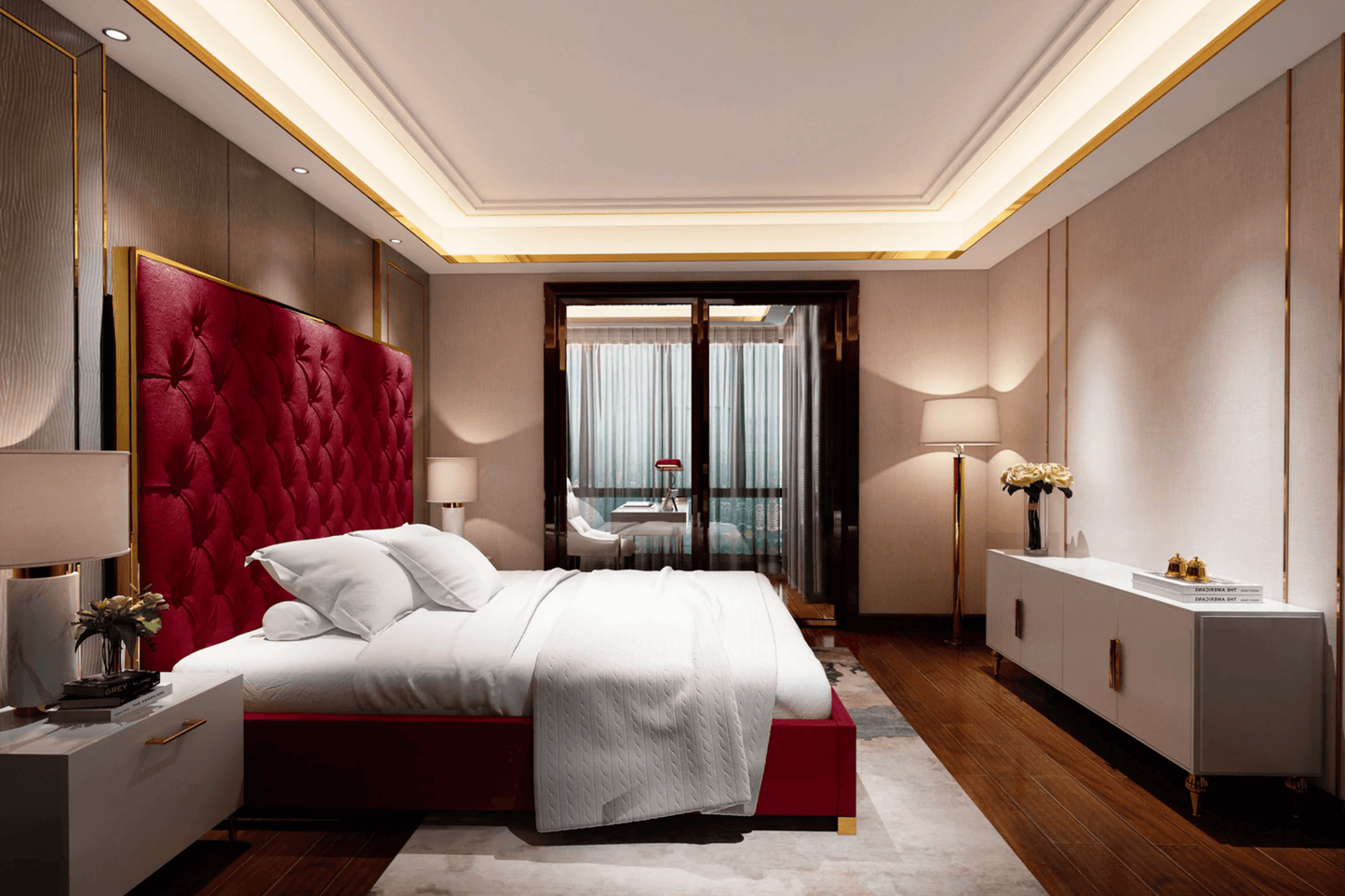 Patricia Velvet Bed - Venini Furniture