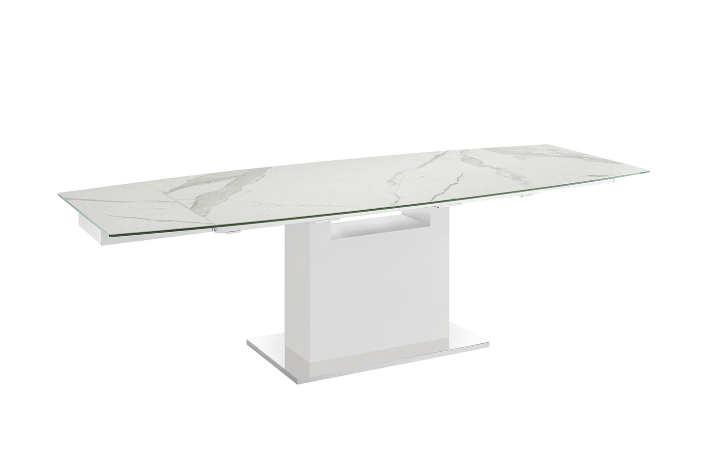 Olivia motorized dining table with white base - Venini Furniture
