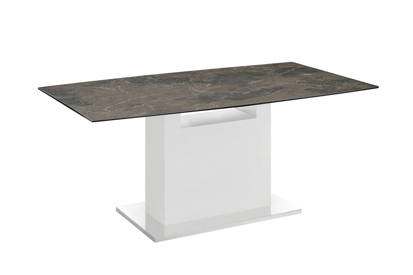 Olivia motorized dining table with white base - Venini Furniture
