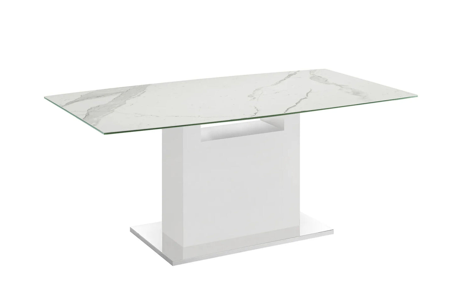 Olivia motorized dining table with white base - Venini Furniture