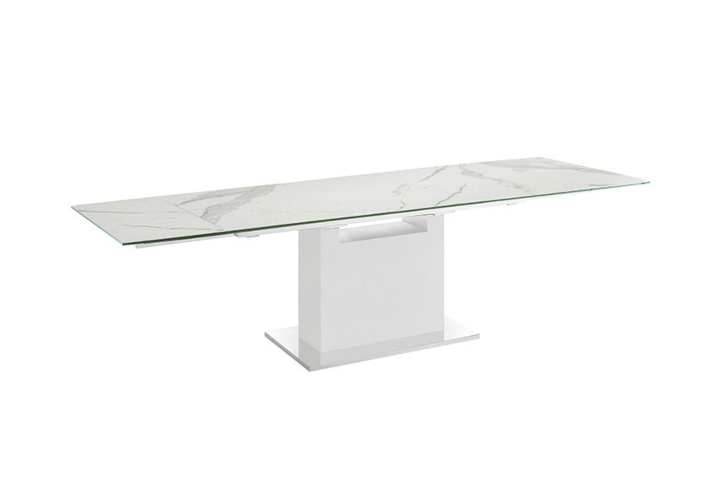 Olivia motorized dining table with white base - Venini Furniture