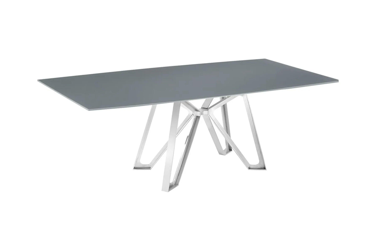 Dcota Dining Table With Brushed Stainless Steel - Venini Furniture