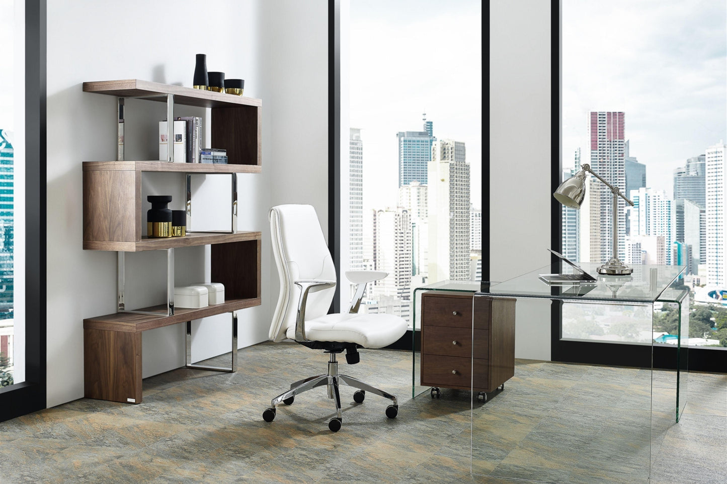 Rio office desk clear Model CB-1109-DESK - Venini Furniture