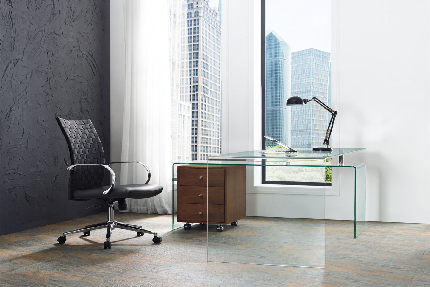 Rio office desk clear Model CB-1109-DESK - Venini Furniture